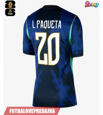 Lacne Ženy Futbalové dres Brazília Lucas Paqueta #20 MS 2026 Krátky Rukáv - Preč